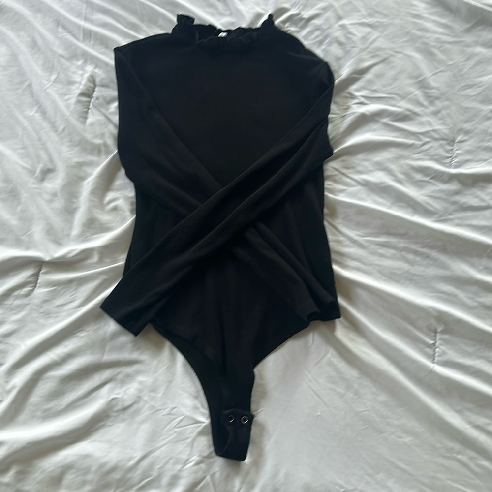 Pink M Style - Women’s - L - Black - Ribbed - Bodysuit - Used